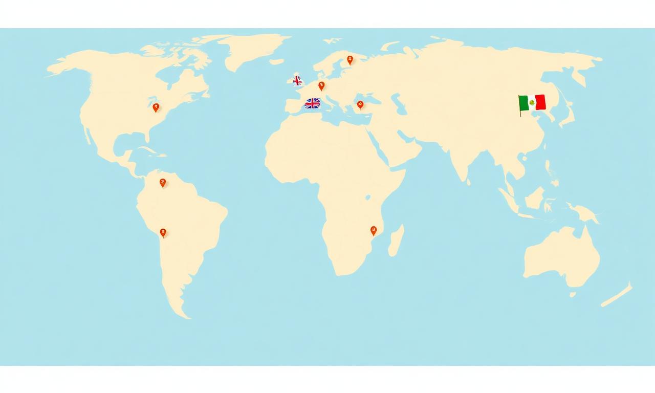 World map showing skilled worker availability across countries